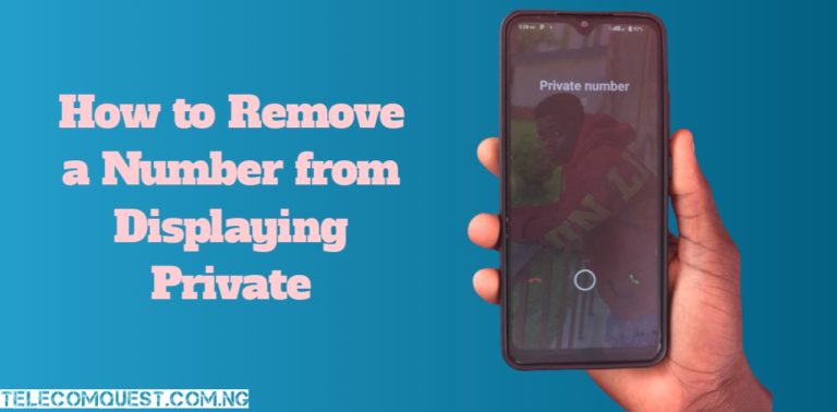 How to remove private number from your line